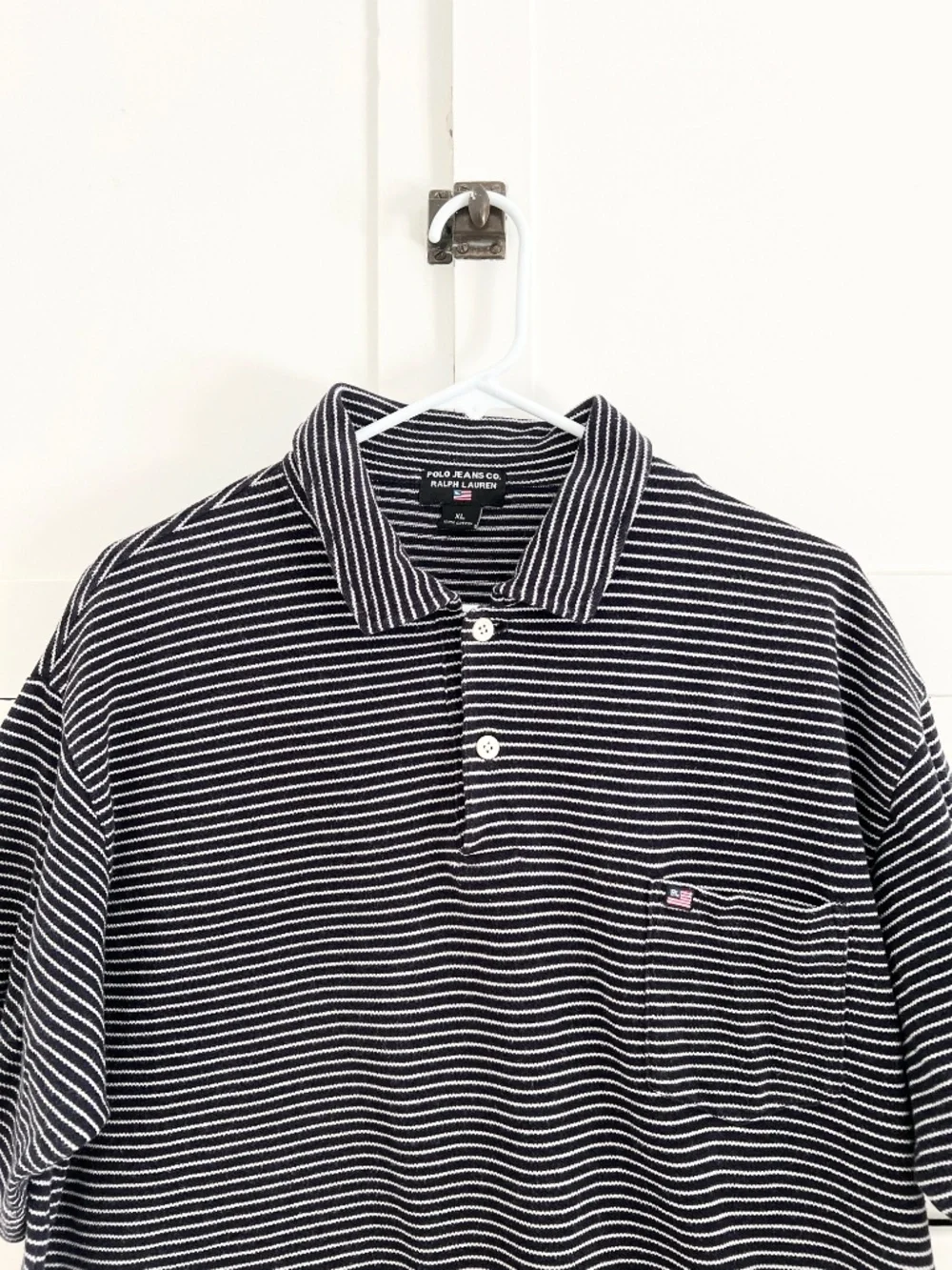 Polo Jeans Co Ralph Lauren Striped Polo Shirt XL Vintage Y2K